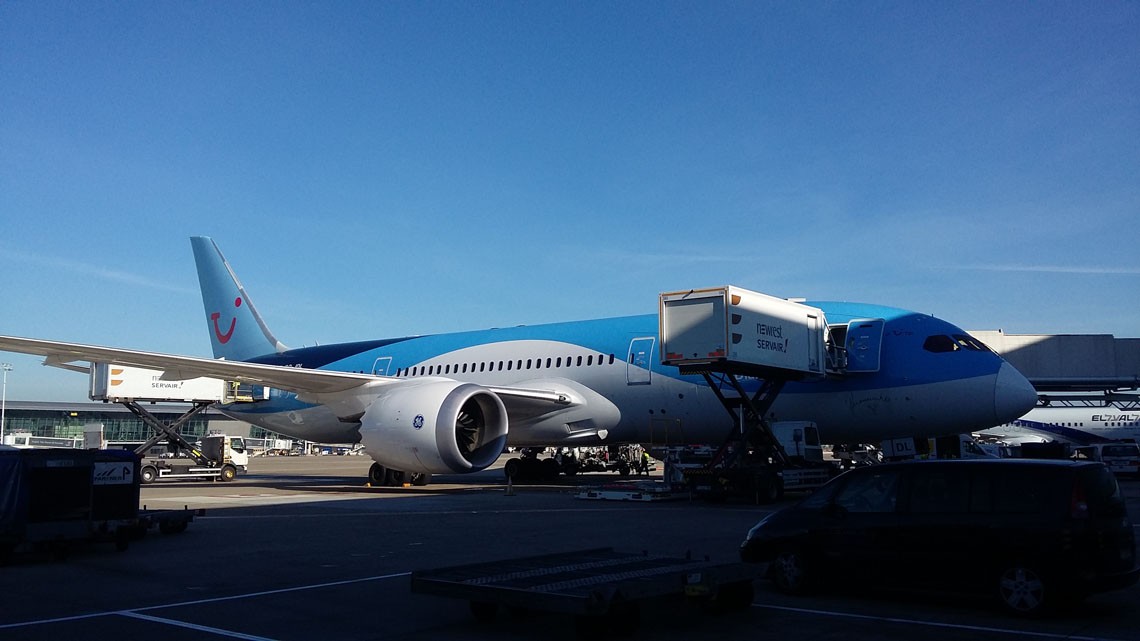 Avion au sol sur la base de Bruxelles