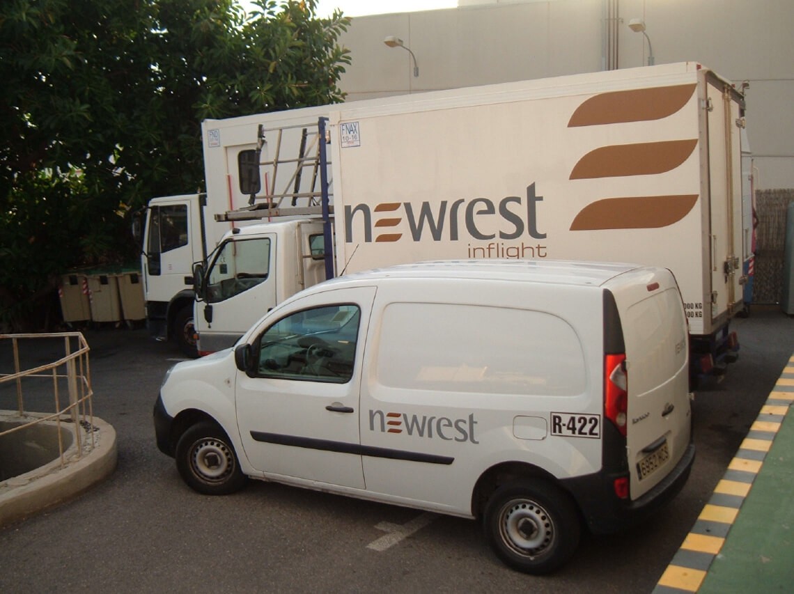 Camion de Newrest à Ibiza