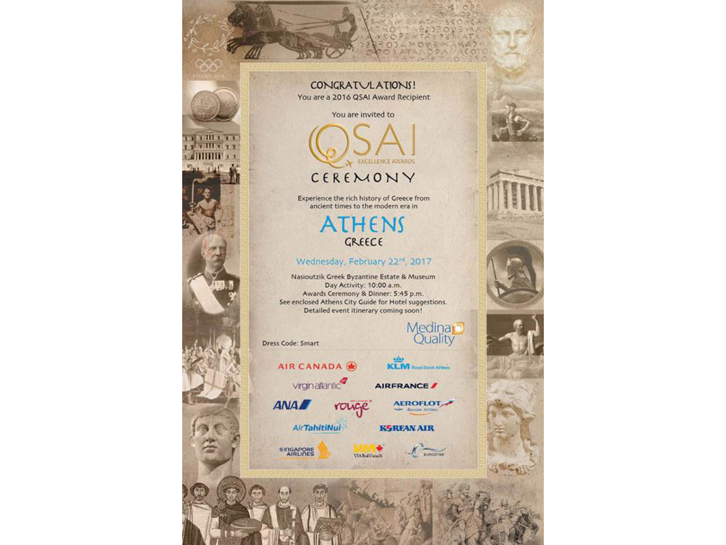 Newrest Montréal invitation QSAI Excellence Awards