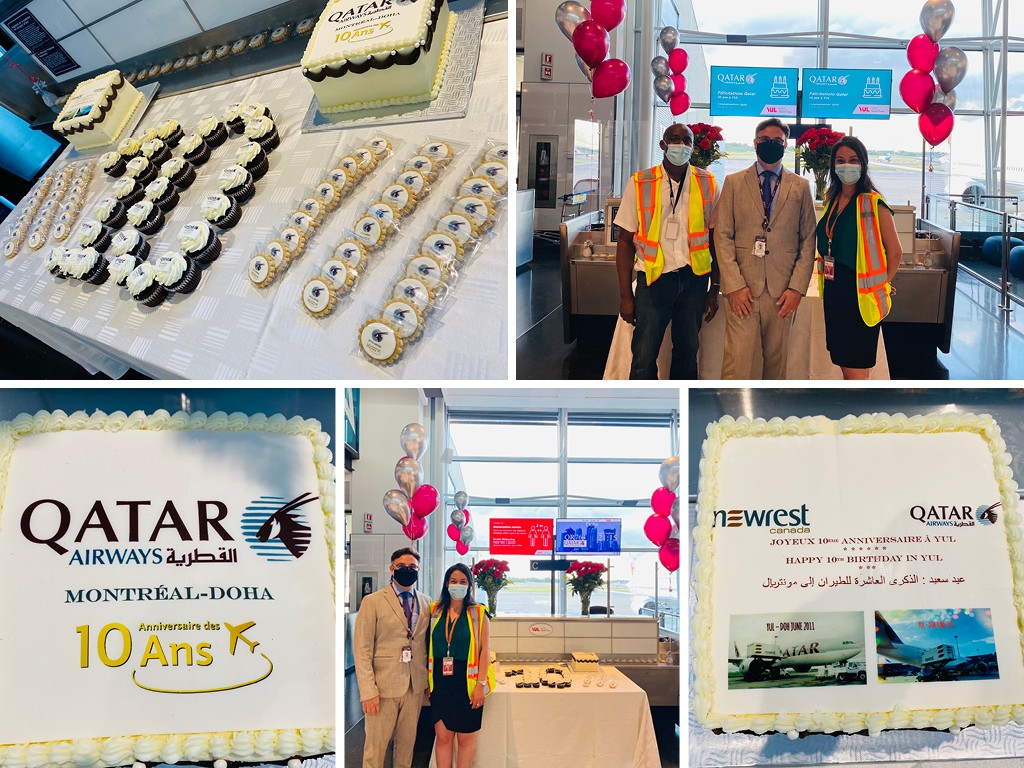 Qatar Airways anniversary Montreal