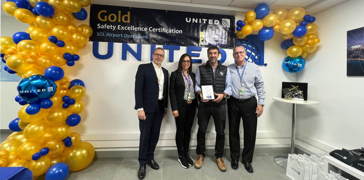 Newrest Chile receives the « Excellence Safety » award from United Airlines