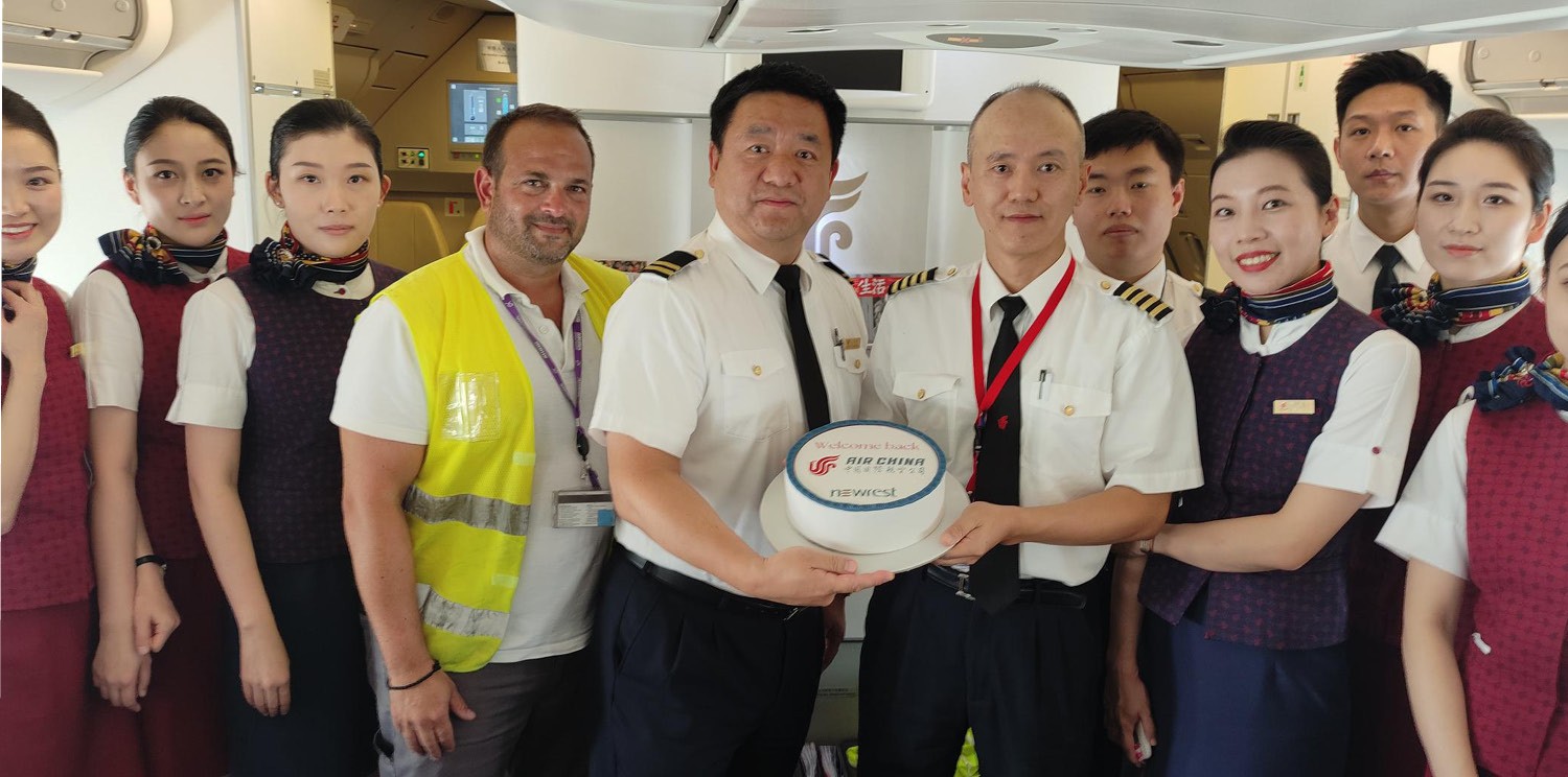 Air China is back with Newrest Hellas in Greece