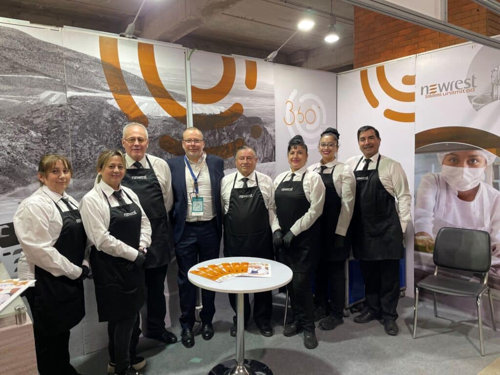 Newrest team at the stand during Mine Month 2024 event in Chile