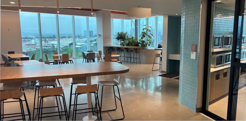 Newrest catering area in Costa Rica
