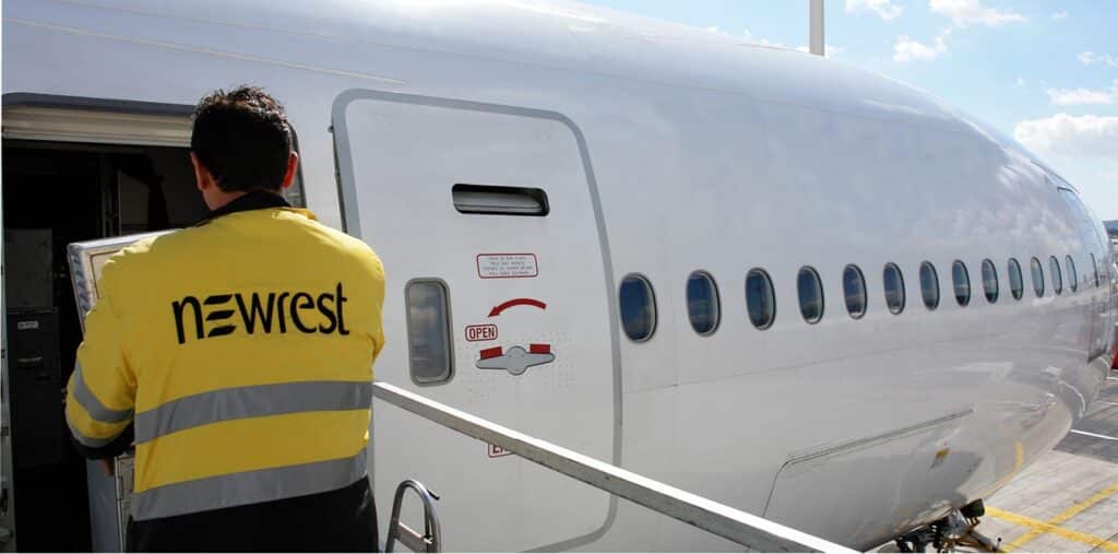 Air China's plane on the tarmac in partnership with Newrest in Greece
