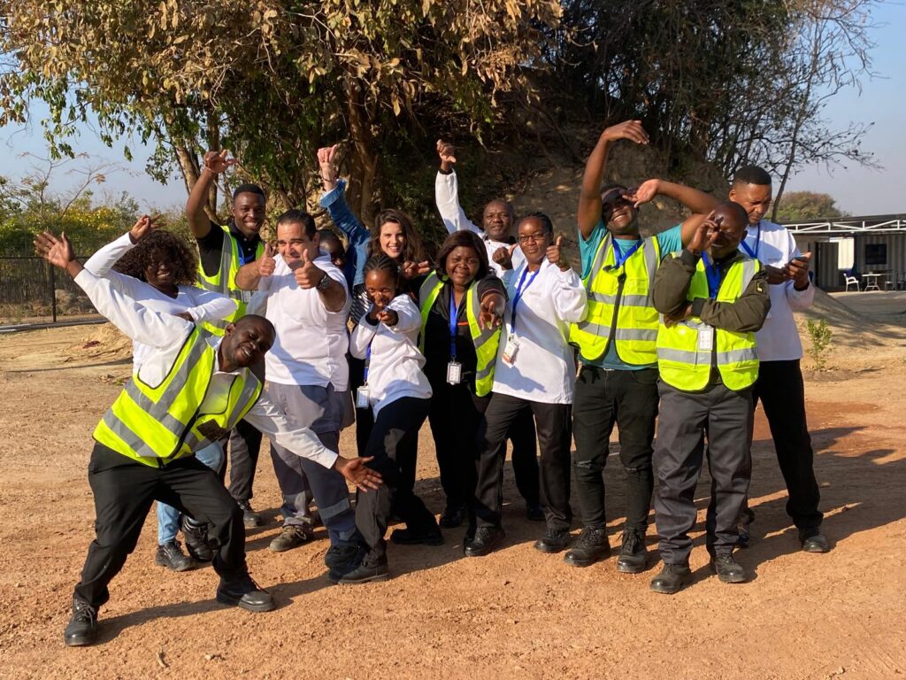 Group photo of Newrest team in Zambia