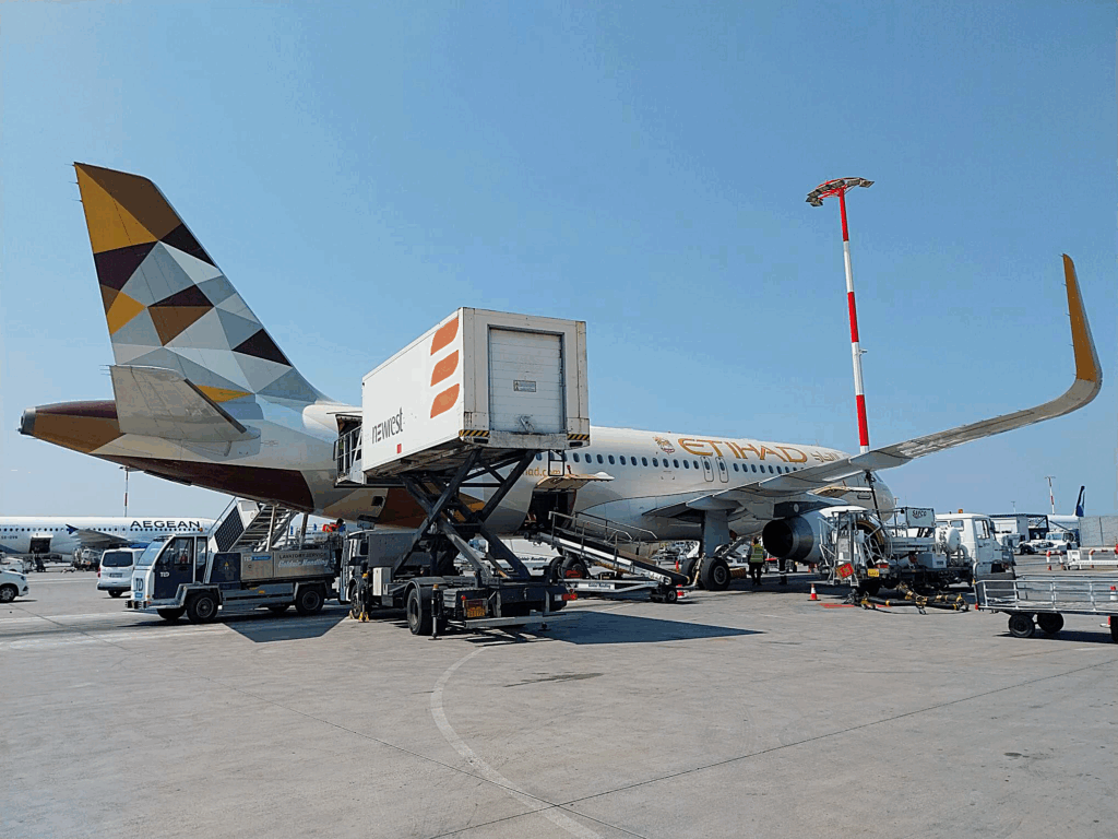 Avion Etihad Grèce