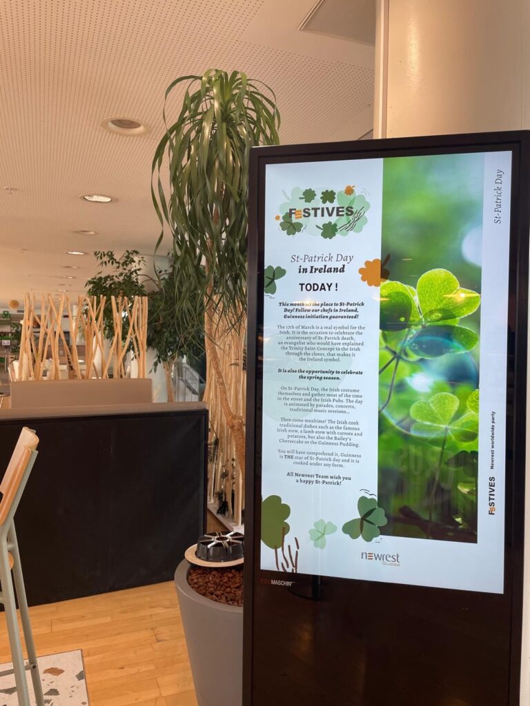 Saint-Patrick dans les restaurants Newrest